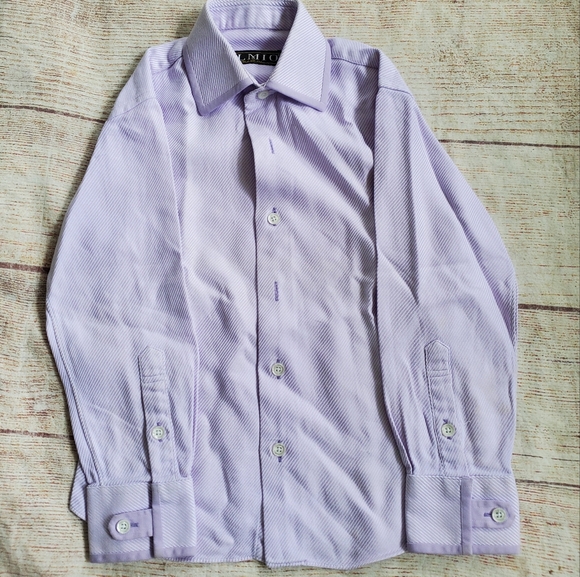 Ilmio purple textured dress shirt approx sz 8 - Picture 4 of 8